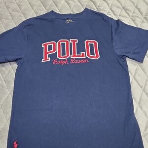 Ralph Lauren Kids Navy Tee with Red Accents